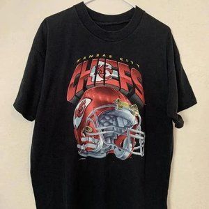 Vintage Kansas City Chiefs NFL 1994 Black T-shirt Size XL